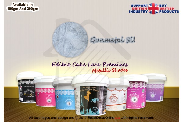 Gunmetal Silver Colour | Edible Printing Ink Colour | Natural Metallic Shade | 100 Grams