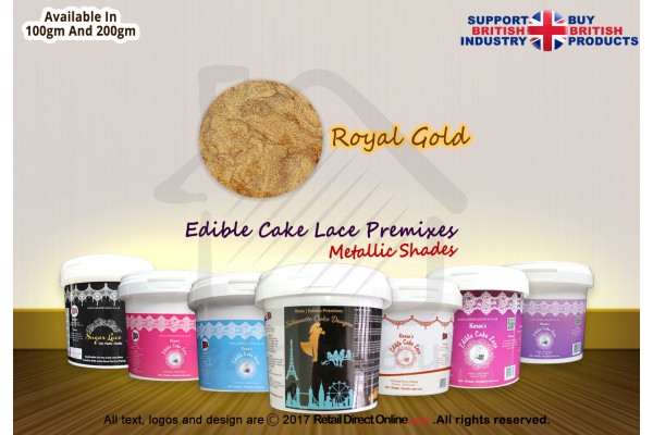 Royal Gold Colour | Edible Printing Ink Colour | Natural Metallic Shade | 100 Grams