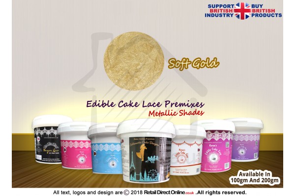 Soft Gold Colour | Edible Printing Ink Colour | Natural Metallic Shade | 100 Grams