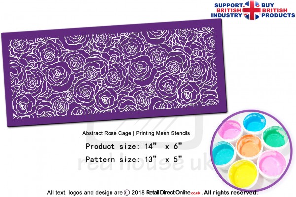 Abstract Rose Cage | Starter Kits | Printing Mesh Stencils | Edible Ink
