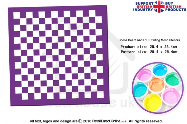 Chess Board And F1 | Starter Kits | Printing Mesh Stencils | Edible Ink