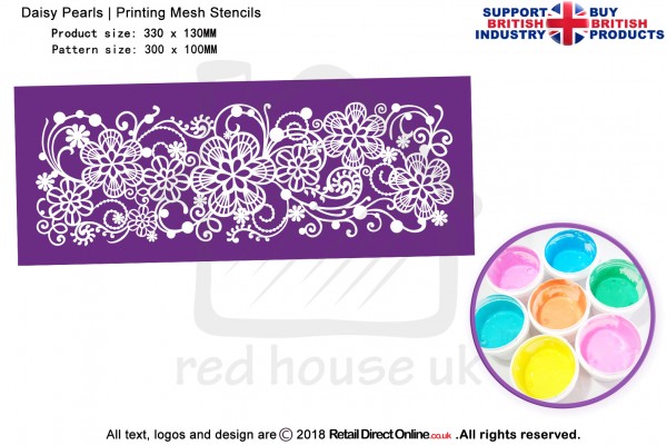 Daisy Pearls | Starter Kits | Printing Mesh Stencils | Edible Ink