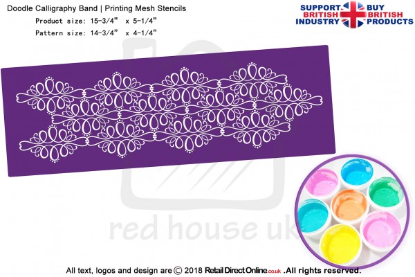 Doodle Calligraphy Band | Starter Kits | Printing Mesh Stencils | Edible Ink