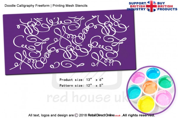 Doodle Calligraphy Freeform | Starter Kits | Printing Mesh Stencils | Edible Ink