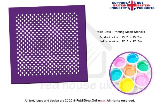 Polka Dots | Starter Kits | Printing Mesh Stencils | Edible Ink