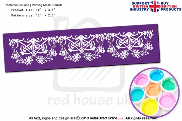 Romantic Garland | Starter Kits | Printing Mesh Stencils | Edible Ink