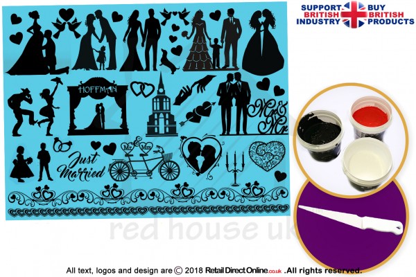 Modern Love | Silhouette Cake Design Starter Kits | Cupcake Cookies Cake Decorating Craft Tool