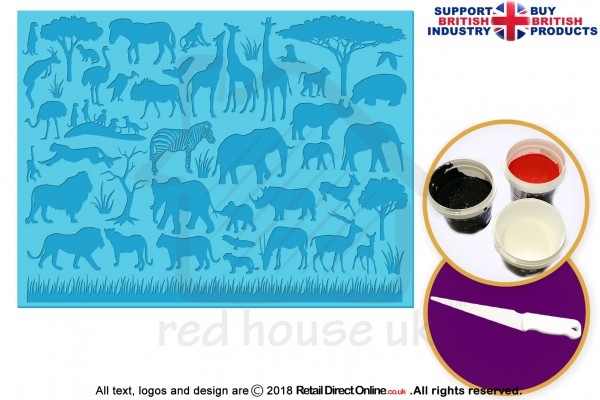 Safari | Silhouette Cake Design Starter Kits | Cupcake Cookies Cake Decorating Craft Tool