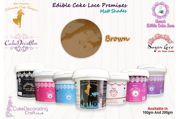 Brown Color | Silhouette Cake Design Premixes | Matt Shades | 200 Grams