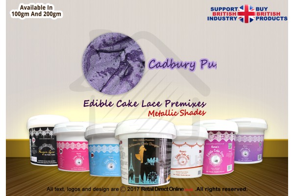 Cadbury Purple Colour | Silhouette Cake Design Premixes | Metallic Shade | 100 Grams