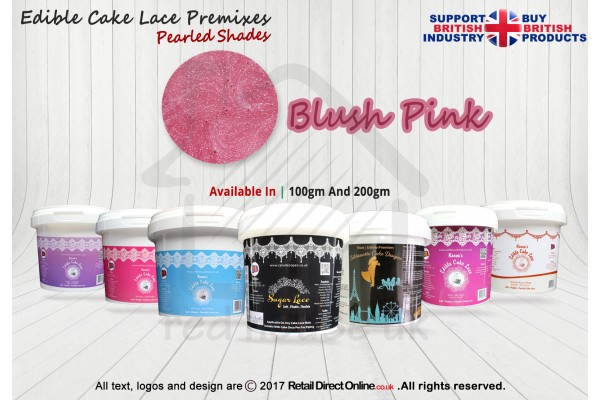Blush Pink Colour | Silhouette Cake Design Premixes | Cake Lace |  Pearled Shade | 200 Grams