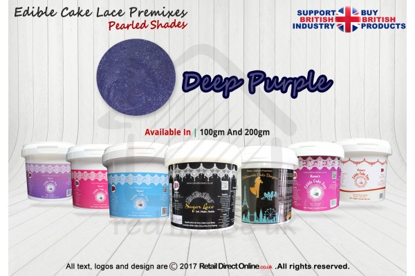 Deep Purple Colour | Silhouette Cake Design Premixes | Pearled Shade | 100 Grams