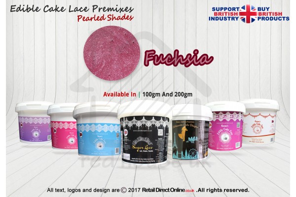 Fuchsia Colour | Silhouette Cake Design Premixes | Pearled Shade | 200 Grams