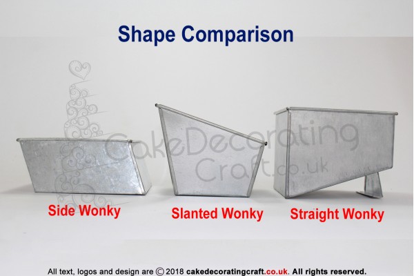 Side Wonky Square Baking Tins Pans | 6 8 10 " | 3 Tiers Multilayer | Cake Decorating Craft