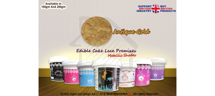 Metallic | 200 Grams | Edible Cake Lace 