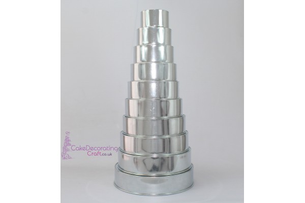 Round Cake Baking Tin | 4" Deep | Size 5 6 7 8 9 10 11 12 13 14 " | 10 Tiers | Hand Made