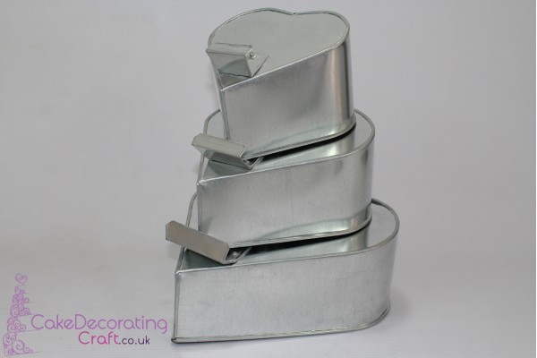 Topsy Turvy Heart Baking Tins Pans | 6 8 10 " | 3 Tiers Multilayer | Cake Decorating Craft 