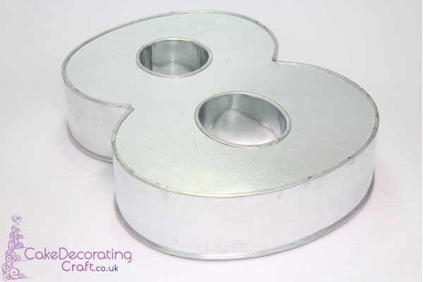 Large Number 8 | Novelty Shape | Cake Baking Tins and Pans | 3" Deep | Eight