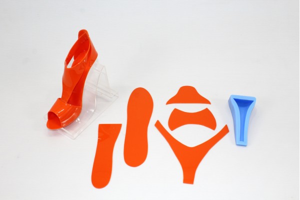 High Heel Fondant Shoe Kit | Gum Paste | Cake Decorating Craft Topper | Orange