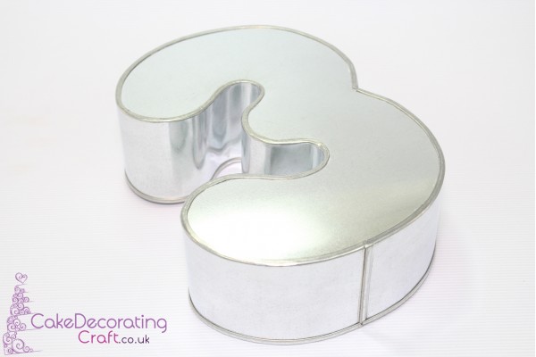 New Small Number 3 | Novelty Shape | Cake Baking Tins and Pans | 3" Deep | Three