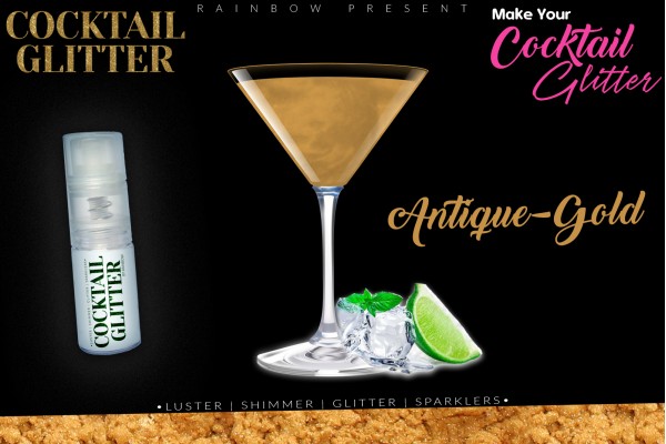 Cocktail Gloss Lustre Pearled Shimmer Shade | Edible | Antique Gold