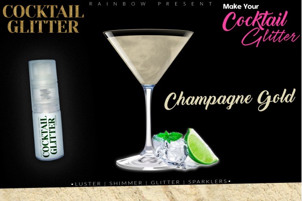 Cocktail Gloss Lustre Pearled Shimmer Shade | Edible | Champagne Gold