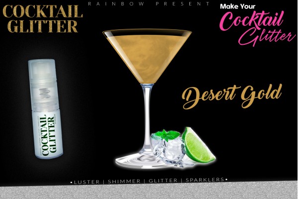 Cocktail Gloss Lustre Pearled Shimmer Shade | Edible | Desert Gold