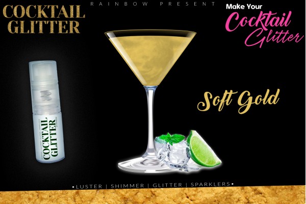 Cocktail Gloss Lustre Pearled Shimmer Shade | Edible | Soft Gold