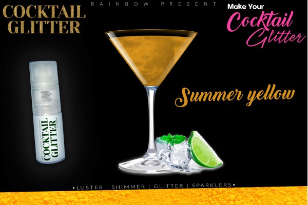 Cocktail Gloss Lustre Pearled Shimmer Shade | Edible | Summer Yellow