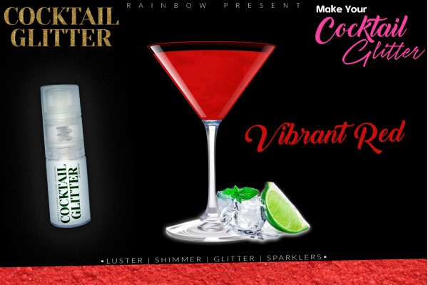 Cocktail Gloss Lustre Pearled Shimmer Shade | Edible | Vibrant Red