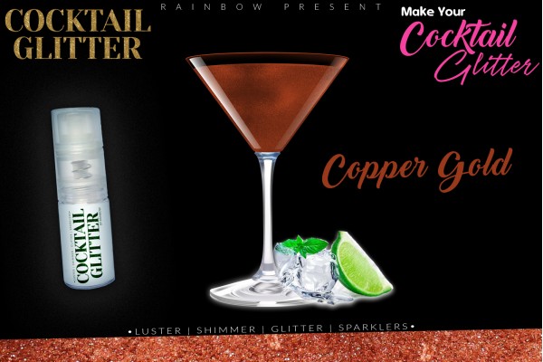 Glitzy Cocktail Glitter and Sparkling Effect | Edible | Copper