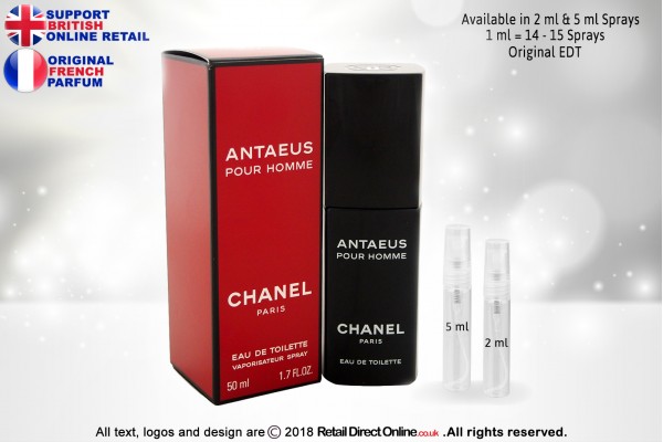 Chanel Antaeus ( Original) | Eau De Toilette | 5 ML | Atomiser Spray Sample Tester Glass Bottle | Perfume