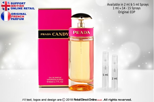 Prada Candy ( Original) | Eau de Parfum | 5 ML | Atomiser Spray Sample Tester Glass Bottle | Perfume