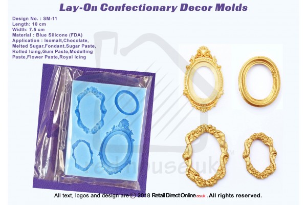SM-11 | Silicon Molds | Silicon Moulds | For Gumpaste Sugarpaste Fondant Modelling Paste | Cake and Cupcake Decorating Craft Tool