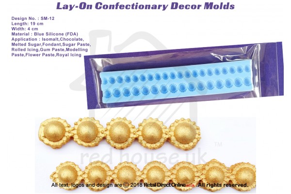 SM-12 | Silicon Molds | Silicon Moulds | For Gumpaste Sugarpaste Fondant Modelling Paste | Cake and Cupcake Decorating Craft Tool