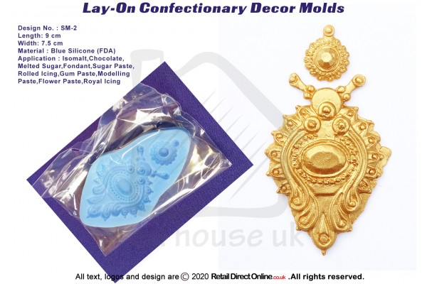 SM-2 | Silicon Molds | Silicon Moulds | For Gumpaste Sugarpaste Fondant Modelling Paste | Cake and Cupcake Decorating Craft Tool