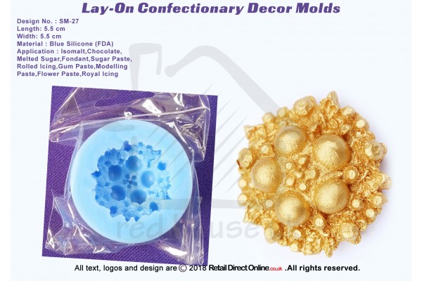 SM-27 | Silicon Molds | Silicon Moulds | For Gumpaste Sugarpaste Fondant Modelling Paste | Cake and Cupcake Decorating Craft Tool