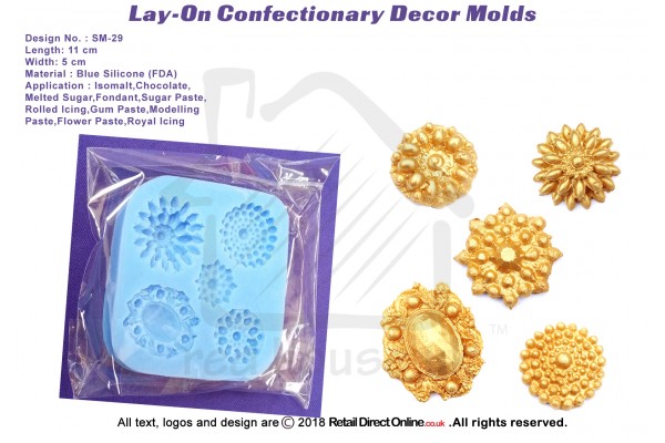 SM-29 | Silicon Molds | Silicon Moulds | For Gumpaste Sugarpaste Fondant Modelling Paste | Cake and Cupcake Decorating Craft Tool