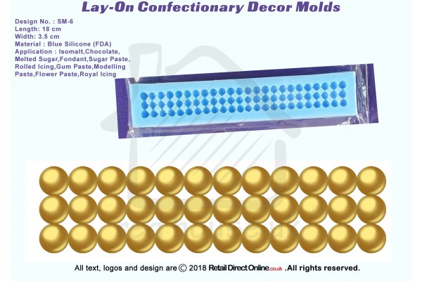 SM-6 | Silicon Molds | Silicon Moulds | For Gumpaste Sugarpaste Fondant Modelling Paste | Cake and Cupcake Decorating Craft Tool