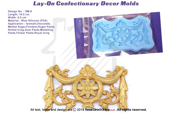 SM-8 | Silicon Molds | Silicon Moulds | For Gumpaste Sugarpaste Fondant Modelling Paste | Cake and Cupcake Decorating Craft Tool
