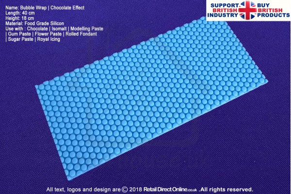 Bubble Wrap | Chocolate Effect | Silicone Molds | Silicone Moulds | For Gumpaste Sugarpaste Fondant Modelling Paste | Cake and Cupcake Decorating Craft Tool