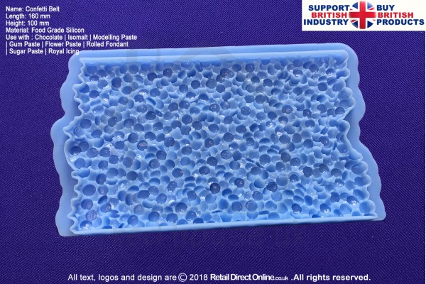 Confetti Belt | Silicone Molds | Silicone Moulds | For Gumpaste Sugarpaste Fondant Modelling Paste | Cake and Cupcake Decorating Craft Tool